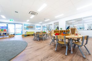 kids seating and playing area of nido child care centre at belmont