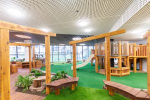 beautiful gardern view of nido child care centre at melbourne Square